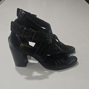 Jo Ghost Croc-embossed Heels Sz 39